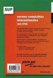 Normes comptables internationales IAS/IFRS - 4ème de couverture - Format classique