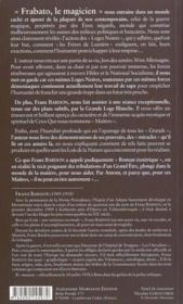 Frabato le magicien - 4ème de couverture - Format classique