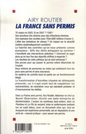 La france sans permis - 4ème de couverture - Format classique