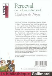 Perceval ou le conte du Graal - 4ème de couverture - Format classique