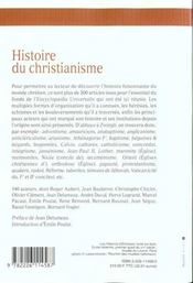 Dictionnaire de l'histoire du christianisme - 4ème de couverture - Format classique