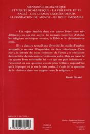 De la violence à la divinité - 4ème de couverture - Format classique