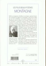 Les plus beaux poèmes sur la montagne ; anthologie - 4ème de couverture - Format classique