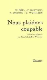 Nous plaidons coupable - Couverture - Format classique