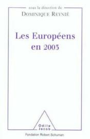 Les europeens en 2003 - Couverture - Format classique