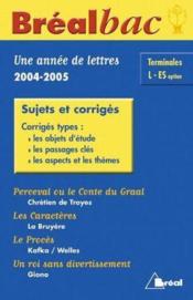 Bac lettres terminale (édition 2004) - Couverture - Format classique