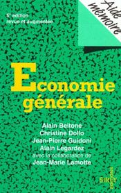 Economie Generale - Intérieur - Format classique