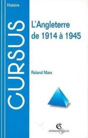 L'Angleterre de 1914 à 1945 - Couverture - Format classique