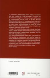 Politiquement correct, dico du parler pour ne pas dire - 4ème de couverture - Format classique