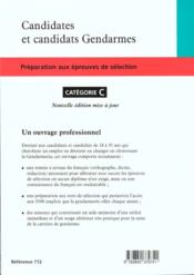 Candidates Et Candidats Gendarmes - 4ème de couverture - Format classique