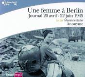 Une femme à Berlin (journal 20 avril-22 juin 1945) - Couverture - Format classique