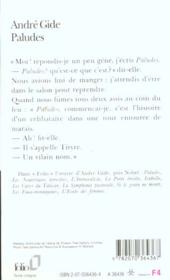 Paludes - 4ème de couverture - Format classique