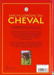 L'Encyclopedie Du Cheval Et Du Poney - 4ème de couverture - Format classique