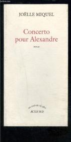 Concerto pour alexandre - Couverture - Format classique