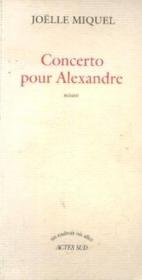 Concerto pour alexandre - Couverture - Format classique