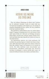 Histoire des indiens des Etats-Unis - 4ème de couverture - Format classique