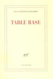 Table rase - Couverture - Format classique