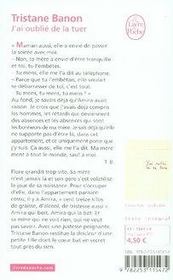 J'ai oublié de la tuer - 4ème de couverture - Format classique