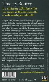 Le château d'Amberville - 4ème de couverture - Format classique