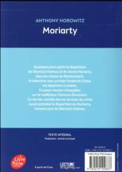 Moriarty - 4ème de couverture - Format classique