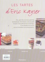 Les tartes d'Eric Kayser - 4ème de couverture - Format classique