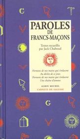 Paroles De Francs Macons - Intérieur - Format classique