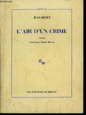 Air d'un crime - Couverture - Format classique