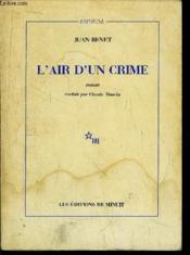 Air d'un crime - Couverture - Format classique
