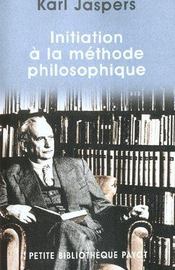Initiation a la methode philosophique - Intérieur - Format classique