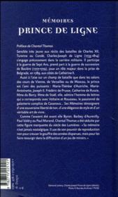 Mémoires - 4ème de couverture - Format classique