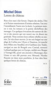 Lettres de château  - Michel Déon 