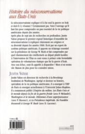 Histoire du néoconservatisme aux Etats-Unis - Couverture - Format classique