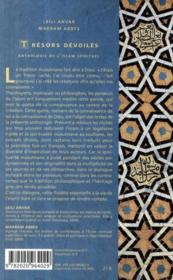 Trésors dévoilés ; anthologie de l'Islam spirituel - 4ème de couverture - Format classique
