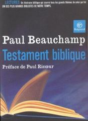 Testament biblique - Intérieur - Format classique