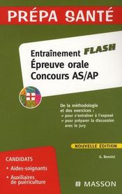 Entraînement flash ; épreuve orale AS/AP (5e édition) - Couverture - Format classique