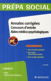 Annales corrigées ; aides médico-psychologique (3e édition) - Couverture - Format classique
