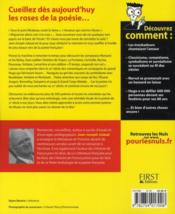 La poésie française pour les nuls - 4ème de couverture - Format classique