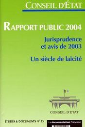 Rapport public ; jurisprudence et avis de 2003 (édition 2004) - Intérieur - Format classique