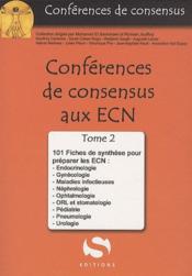 Fiches conférences consensus aux ECN t.2 - Couverture - Format classique