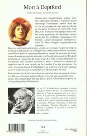 Mort a deptford - 4ème de couverture - Format classique