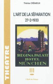 L'art de la separation - Couverture - Format classique