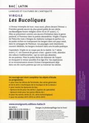 Les bucoliques (édition 2011) - 4ème de couverture - Format classique
