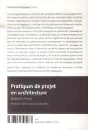 Pratiques de projet en architecture - 4ème de couverture - Format classique
