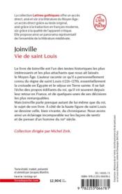 La vie de saint louis - 4ème de couverture - Format classique