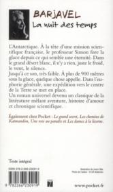 La nuit des temps - 4ème de couverture - Format classique