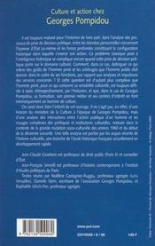 Culture et action chez Georges Pompidou - 4ème de couverture - Format classique