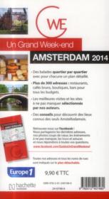 Un Grand Week-End ; A Amsterdam (Edition 2014) - 4ème de couverture - Format classique