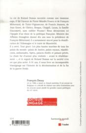 Roland Dumas ; le diplomate virtuose - 4ème de couverture - Format classique