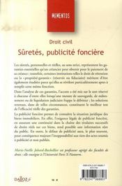 Droit civil ; sûretés, publicité foncière (15e édition) - 4ème de couverture - Format classique