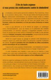 Cholestérol, mensonges et propagande - 4ème de couverture - Format classique